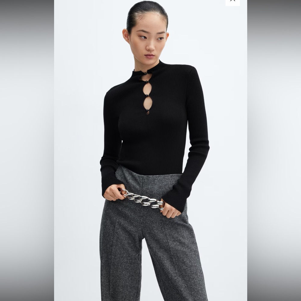 RIBBED SWEATER WITH BUTTONS